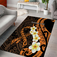 Liver Cancer Awareness Month Area Rug Awareness Is Key Orange Polynesian Ribbon LT14 - Polynesian Pride