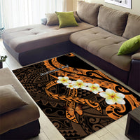 Liver Cancer Awareness Month Area Rug Awareness Is Key Orange Polynesian Ribbon LT14 - Polynesian Pride