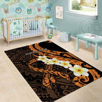 Liver Cancer Awareness Month Area Rug Awareness Is Key Orange Polynesian Ribbon LT14 - Polynesian Pride