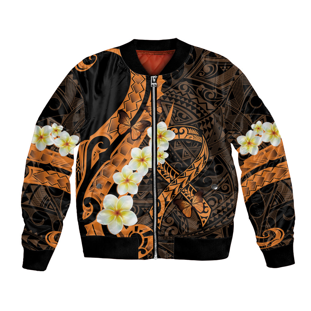 Liver Cancer Awareness Month Bomber Jacket Awareness Is Key Orange Polynesian Ribbon LT14 Unisex Orange - Polynesian Pride