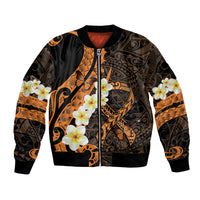 Liver Cancer Awareness Month Bomber Jacket Awareness Is Key Orange Polynesian Ribbon LT14 Unisex Orange - Polynesian Pride