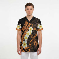 Liver Cancer Awareness Month Scrub Top Awareness Is Key Orange Polynesian Ribbon LT14 - Polynesian Pride