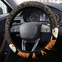 Liver Cancer Awareness Month Steering Wheel Cover Awareness Is Key Orange Polynesian Ribbon LT14 - Polynesian Pride