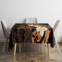 Liver Cancer Awareness Month Tablecloth Awareness Is Key Orange Polynesian Ribbon LT14 - Polynesian Pride