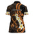 Liver Cancer Awareness Month Women Polo Shirt Awareness Is Key Orange Polynesian Ribbon