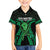 ADHD Awareness Month You Matter Family Matching Off The Shoulder Long Sleeve Dress and Hawaiian Shirt Green Polynesian Ribbon