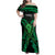 ADHD Awareness Month You Matter Family Matching Off Shoulder Maxi Dress and Hawaiian Shirt Green Polynesian Ribbon