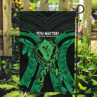 ADHD Awareness Month You Matter Garden Flag Green Polynesian Ribbon LT14 Garden Flag Green - Polynesian Pride