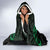 ADHD Awareness Month You Matter Hooded Blanket Green Polynesian Ribbon