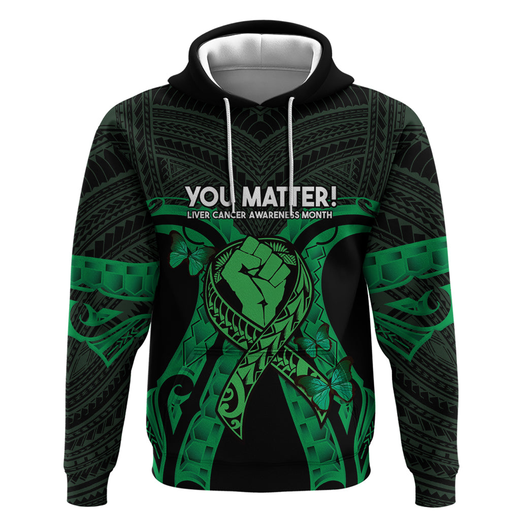 ADHD Awareness Month You Matter Hoodie Green Polynesian Ribbon LT14 Pullover Hoodie Green - Polynesian Pride