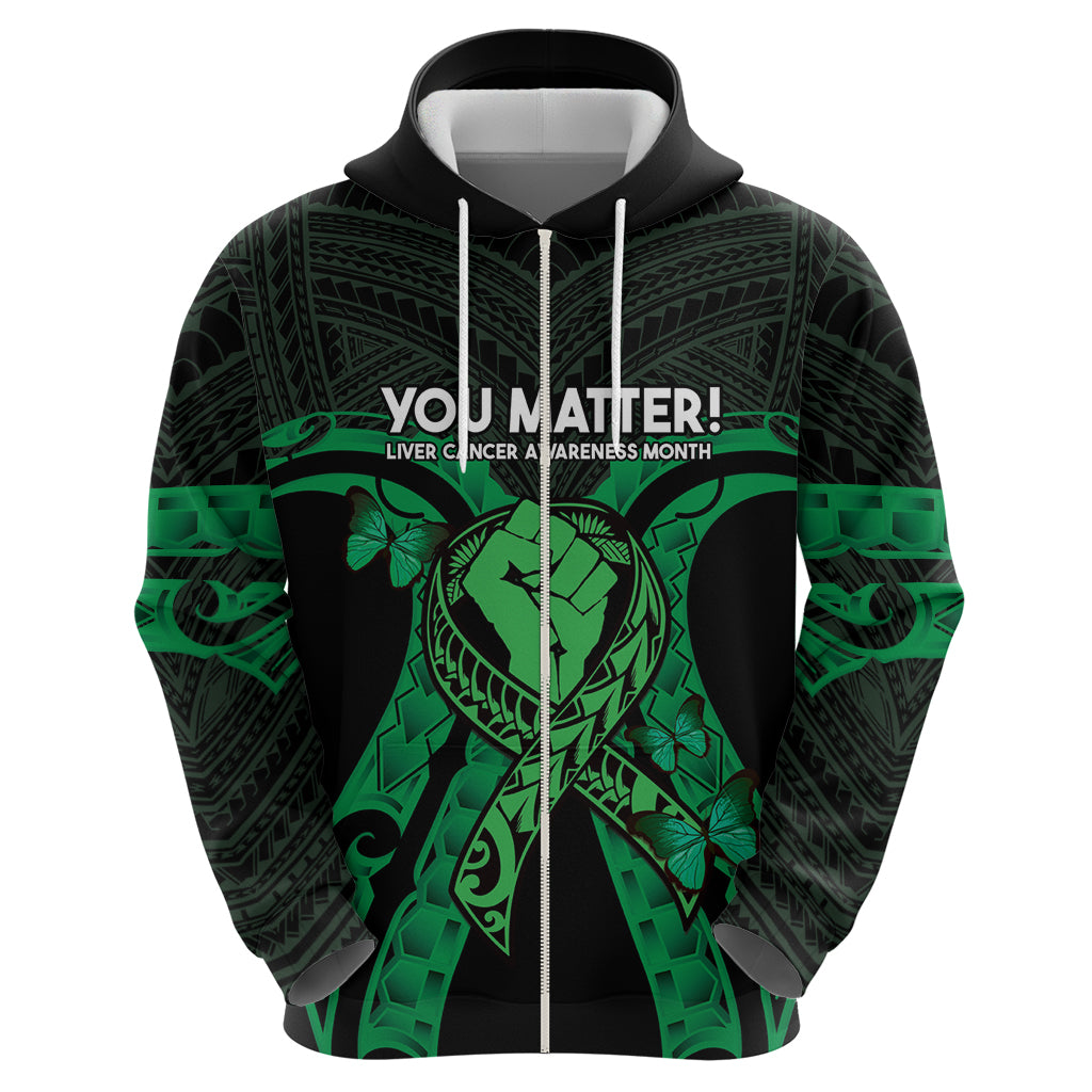 ADHD Awareness Month You Matter Hoodie Green Polynesian Ribbon LT14 - Polynesian Pride