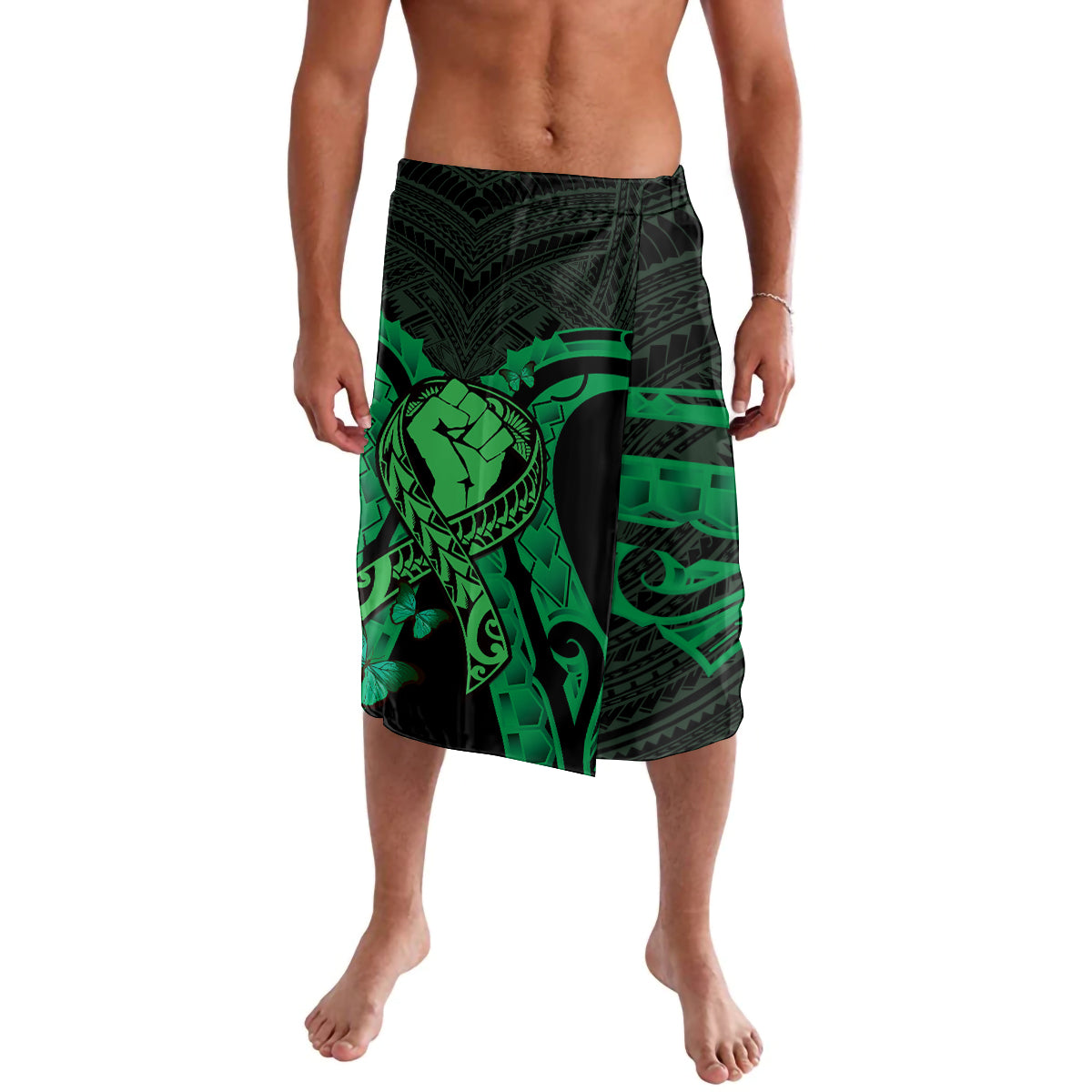 ADHD Awareness Month You Matter Lavalava Green Polynesian Ribbon LT14 Green - Polynesian Pride
