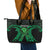 ADHD Awareness Month You Matter Leather Tote Bag Green Polynesian Ribbon