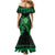 ADHD Awareness Month You Matter Mermaid Dress Green Polynesian Ribbon