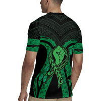ADHD Awareness Month You Matter Rugby Jersey Green Polynesian Ribbon LT14 - Polynesian Pride