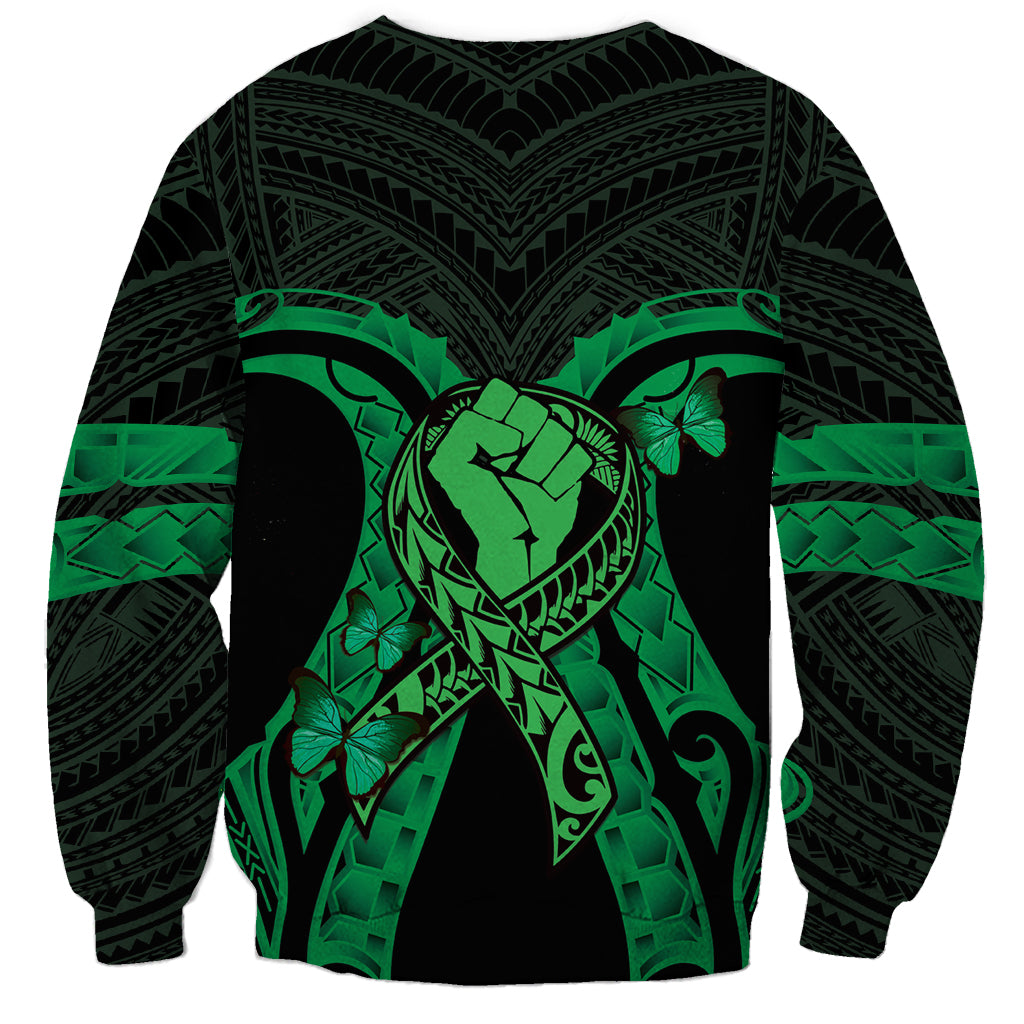 ADHD Awareness Month You Matter Sweatshirt Green Polynesian Ribbon LT14 - Polynesian Pride