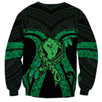 ADHD Awareness Month You Matter Sweatshirt Green Polynesian Ribbon LT14 - Polynesian Pride