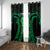 ADHD Awareness Month You Matter Window Curtain Green Polynesian Ribbon