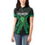 ADHD Awareness Month You Matter Women Polo Shirt Green Polynesian Ribbon