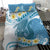 Blue Hawaii Shark Tattoo Bedding Set Frangipani With Polynesian Pastel Version