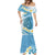 Blue Hawaii Shark Tattoo Mermaid Dress Frangipani With Polynesian Pastel Version