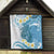 Blue Hawaii Shark Tattoo Quilt Frangipani With Polynesian Pastel Version