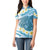 Blue Hawaii Shark Tattoo Women Polo Shirt Frangipani With Polynesian Pastel Version