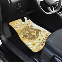 Gold Hawaii Shark Tattoo Car Mats Frangipani With Polynesian Pastel Version LT14 - Polynesian Pride