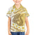 Gold Hawaii Shark Tattoo Family Matching Summer Maxi Dress and Hawaiian Shirt Frangipani With Polynesian Pastel Version