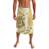Gold Hawaii Shark Tattoo Lavalava Frangipani With Polynesian Pastel Version LT14 Gold - Polynesian Pride