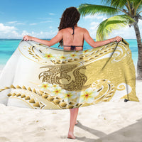 Gold Hawaii Shark Tattoo Sarong Frangipani With Polynesian Pastel Version LT14 - Polynesian Pride