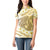 Gold Hawaii Shark Tattoo Women Polo Shirt Frangipani With Polynesian Pastel Version