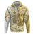 Gold Hawaii Shark Tattoo Zip Hoodie Frangipani With Polynesian Pastel Version