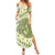 Green Hawaii Shark Tattoo Family Matching Summer Maxi Dress and Hawaiian Shirt Frangipani With Polynesian Pastel Version