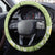 Green Hawaii Shark Tattoo Steering Wheel Cover Frangipani With Polynesian Pastel Version