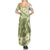 Green Hawaii Shark Tattoo Summer Maxi Dress Frangipani With Polynesian Pastel Version