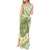 Green Hawaii Shark Tattoo Tank Maxi Dress Frangipani With Polynesian Pastel Version