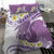 Purple Hawaii Shark Tattoo Bedding Set Frangipani With Polynesian Pastel Version