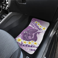 Purple Hawaii Shark Tattoo Car Mats Frangipani With Polynesian Pastel Version LT14 - Polynesian Pride