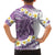 Purple Hawaii Shark Tattoo Family Matching Summer Maxi Dress and Hawaiian Shirt Frangipani With Polynesian Pastel Version