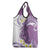 Purple Hawaii Shark Tattoo Grocery Bag Frangipani With Polynesian Pastel Version