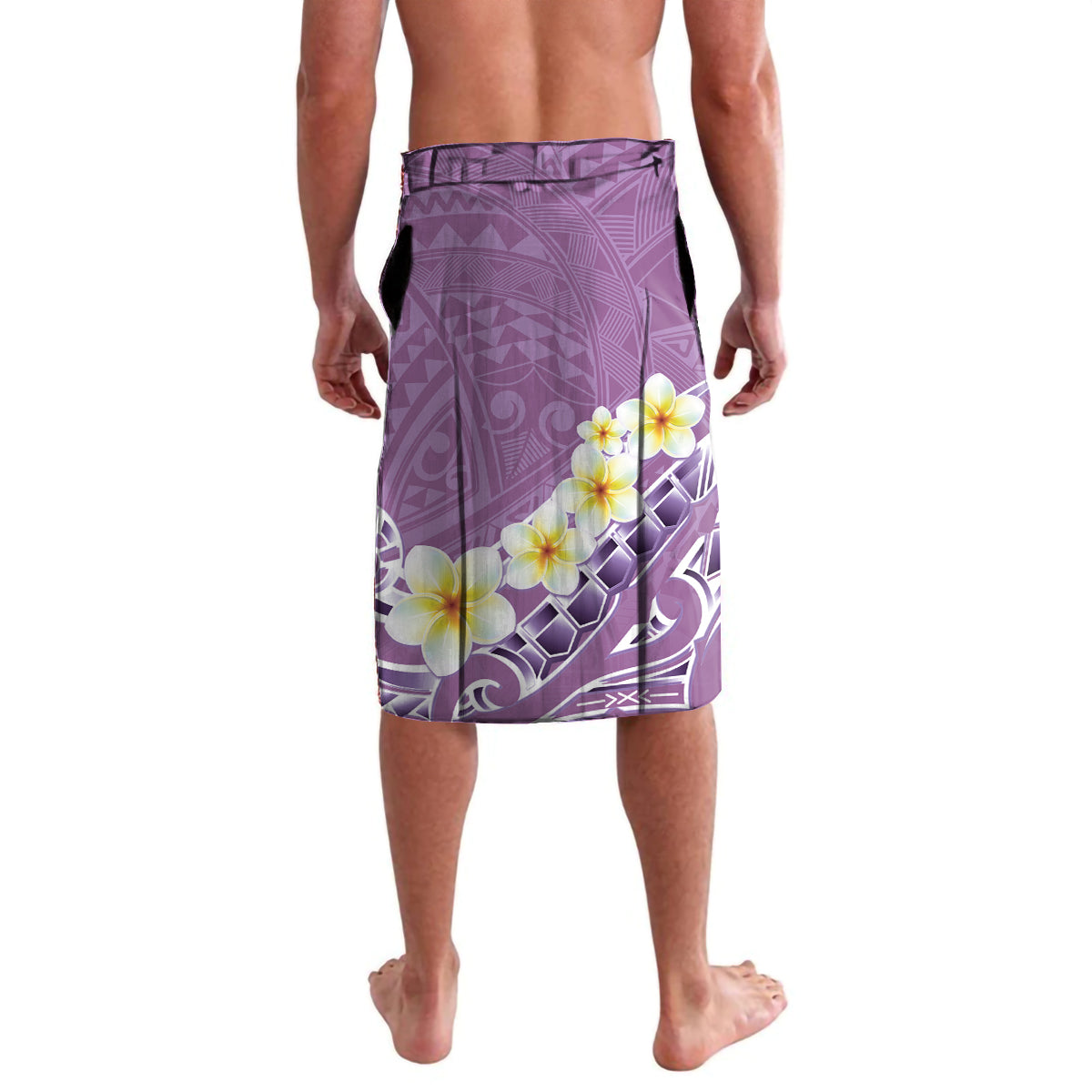 Purple Hawaii Shark Tattoo Lavalava Frangipani With Polynesian Pastel Version LT14 - Polynesian Pride