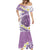 Purple Hawaii Shark Tattoo Mermaid Dress Frangipani With Polynesian Pastel Version