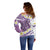 Purple Hawaii Shark Tattoo Off Shoulder Sweater Frangipani With Polynesian Pastel Version