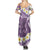 Purple Hawaii Shark Tattoo Summer Maxi Dress Frangipani With Polynesian Pastel Version