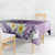 Purple Hawaii Shark Tattoo Tablecloth Frangipani With Polynesian Pastel Version