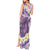 Purple Hawaii Shark Tattoo Tank Maxi Dress Frangipani With Polynesian Pastel Version