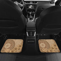 Brown Bula Fiji Car Mats Fijian Dance Fan Tapa Cloth Pattern LT14 Set 2pcs - Back Brown - Polynesian Pride