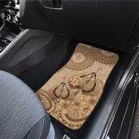 Brown Bula Fiji Car Mats Fijian Dance Fan Tapa Cloth Pattern LT14 - Polynesian Pride