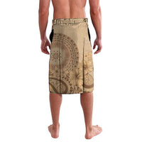 Brown Bula Fiji Lavalava Fijian Dance Fan Tapa Cloth Pattern LT14 - Polynesian Pride